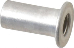 Value Collection - #10-24, 0.01 to 0.08" Grip, Aluminum Standard Rivet Nut - Drill Size Letter F, Flat Head - Strong Tooling