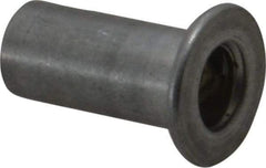 Value Collection - #10-32, 0.01 to 0.08" Grip, Aluminum Standard Rivet Nut - Drill Size Letter F, Flat Head - Strong Tooling