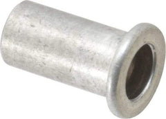 Value Collection - 1/4-20, 0.02 to 0.08" Grip, Aluminum Standard Rivet Nut - Drill Size Letter R, Flat Head - Strong Tooling