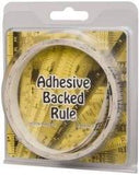 Made in USA - 12 Ft. Long x 1/2 Inch Wide, 1/16 Inch Graduation, Clear, Mylar Adhesive Tape Measure - Reads Left to Right, Horizontal Scale - Strong Tooling