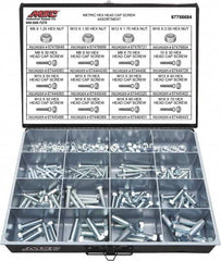 Value Collection - 200 Piece Steel Hex Head Cap Screws - M8 to M16 Thread, Grade 2 - Strong Tooling