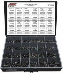 Value Collection - 375 Piece Alloy Steel Socket Head Cap Screws - 1/4-20 to 5/8-11 Thread - Strong Tooling