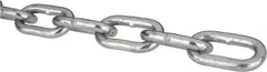 Peerless Chain - 1/4" Welded High Test Chain - 2,600 Lb Capacity, Grade 43, Carbon Steel, Zinc Plated Finish - Strong Tooling