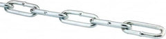 Campbell - #1 Welded Straight Link Coil Chain - 370 Lb Capacity, Steel, Zinc Plated Finish - Strong Tooling