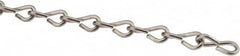 Made in USA - 0.08" Diam Stainless Steel Single Jack Chain - 16 Lb Load Limit, 19 Links per Foot, #14 - Strong Tooling