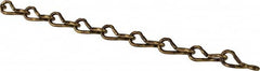 Made in USA - 0.047" Diam Brass Single Jack Chain - 4 Lb Load Limit, 31 Links per Foot, #18 - Strong Tooling