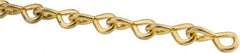 Made in USA - 0.162" Diam Brass Single Jack Chain - 43 Lb Load Limit, 11 Links per Foot, #8 - Strong Tooling