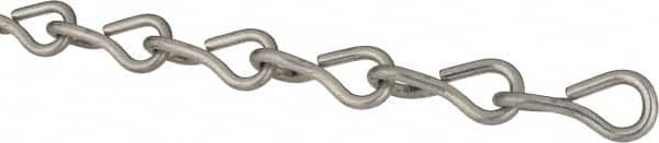 Made in USA - 0.135" Diam Steel Single Jack Chain - 43 Lb Load Limit, #10, Pre-Galvanized Finish - Strong Tooling