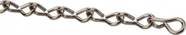 Made in USA - 0.062" Diam Steel Single Jack Chain - 10 Lb Load Limit, #16, Nickel Plated Finish - Strong Tooling