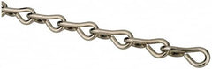 Made in USA - 0.105" Diam Steel Single Jack Chain - 29 Lb Load Limit, #12, Nickel Plated Finish - Strong Tooling