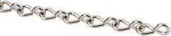 Made in USA - 0.135" Diam Steel Single Jack Chain - 43 Lb Load Limit, #10, Nickel Plated Finish - Strong Tooling