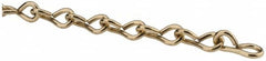 Made in USA - 0.135" Diam Steel Single Jack Chain - 43 Lb Load Limit, #10, Brass Plated Finish - Strong Tooling