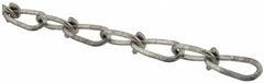 Campbell - 0.12" Diam Steel Double Loop Chain - 200 Lb Load Limit, #1/0, Hot Galvanized Finish, 1.78" Inside Length - Strong Tooling