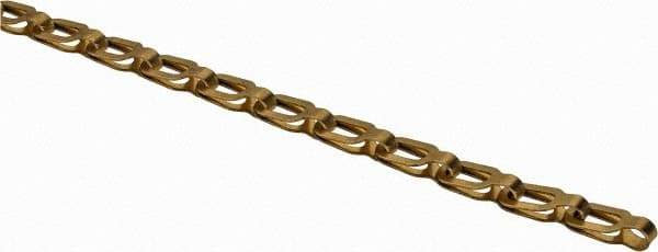 Peerless Chain - 0.018" Diam Brass Plumber's Safety Chain - 23 Lb Load Limit, #2/0, Standard Finish, 0.55" Inside Length - Strong Tooling