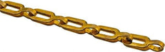 Made in USA - 0.028" Diam Brass Plumber's Safety Chain - 50 Lb Load Limit, #2, Standard Finish, 0.7" Inside Length - Strong Tooling