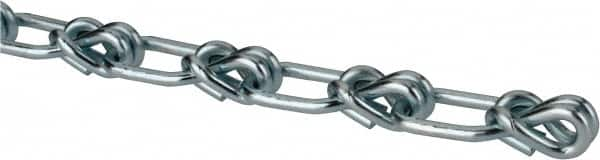 Campbell - 0.12" Diam Steel Single Loop Chain - 265 Lb Load Limit, #1/0, Zinc Plated Finish, 1.29" Inside Length - Strong Tooling