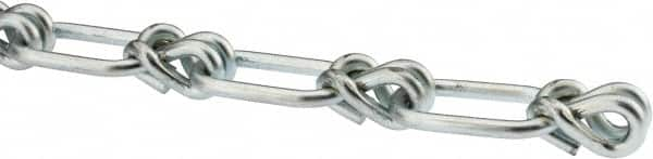 Campbell - 0.177" Diam Steel Single Loop Chain - 580 Lb Load Limit, #5/0, Zinc Plated Finish, 2.15" Inside Length - Strong Tooling