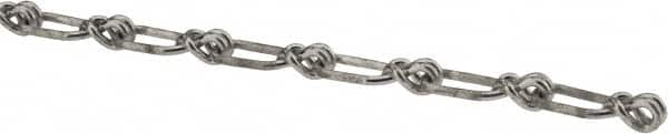 Campbell - 0.091" Diam Steel Single Loop Chain - 155 Lb Load Limit, #2, Hot Galvanized Finish, 1.08" Inside Length - Strong Tooling