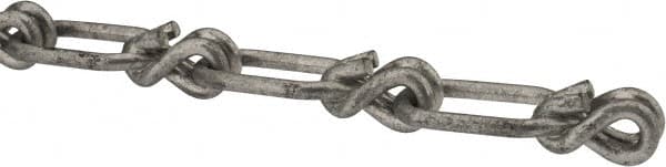 Campbell - 0.177" Diam Steel Single Loop Chain - 580 Lb Load Limit, #5/0, Hot Galvanized Finish, 2.15" Inside Length - Strong Tooling