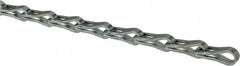 Made in USA - 0.042" Diam Steel Sash Chain - 95 Lb Load Limit, #25, Zinc Plated Finish - Strong Tooling