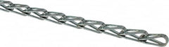 Made in USA - 0.035" Diam Steel Sash Chain - 105 Lb Load Limit, #35, Zinc Plated Finish - Strong Tooling