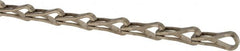 Made in USA - 0.042" Diam Steel Sash Chain - 95 Lb Load Limit, #25, Nickel Plated Finish - Strong Tooling