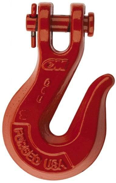 CM - 5/16 Inch Chain Diameter, Grade 80 Clevis Hook - 4,500 Lbs. Load Capacity, 3/08 Inch Inside Diameter, 25/64 Inch Pin Diameter, 7/16 Inch Hook Throat, 2-9/32 Inch Hook Width - Strong Tooling