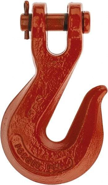 CM - 7/16 Inch Chain Diameter, Grade 63 Clevis Hook - 6,900 Lbs. Load Capacity, 1/02 Inch Inside Diameter, 1/2 Inch Pin Diameter, 1/2 Inch Hook Throat, 3 Inch Hook Width - Strong Tooling