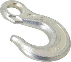 CM - 5,400 Lb Capacity, Chain Grade 43, Carbon Steel Eye Hook - 3-1/4" Reach, 11/16" Eye ID, 3/8" Chain Diam - Strong Tooling