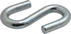 Campbell - Trade Size #120, Carbon Steel Zinc Plated S-Hook - 410 Lb Capacity, 3/8" Wire, 2-3/8" OAL - Strong Tooling