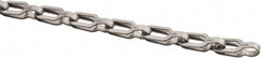 Made in USA - 0.023" Diam Stainless Steel Plumber's Safety Chain - 75 Lb Load Limit, 24 Links per Foot, #1/0, Standard Finish - Strong Tooling