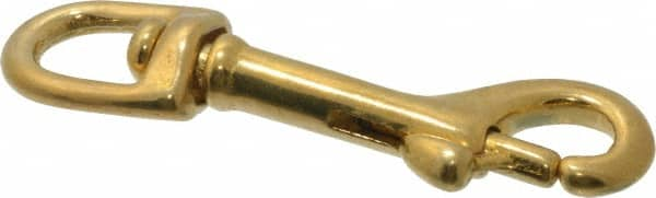 Value Collection - 3" Long Oval Swivel Eye Bolt Snap - Solid Brass with 1/4" Snap Opening - Strong Tooling