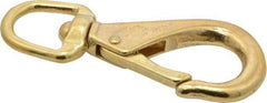 Value Collection - 4-1/2" Long Swivel Eye Boat Snap - Solid Brass with 9/16" Snap Opening - Strong Tooling