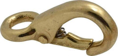 Value Collection - 2-1/4" Long Fixed Eye Boat Snap - Solid Brass with 1/4" Snap Opening - Strong Tooling