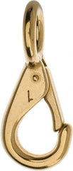 Value Collection - 3" Long Fixed Eye Boat Snap - Solid Brass with 3/8" Snap Opening - Strong Tooling