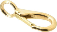 Value Collection - 3-7/8" Long Fixed Eye Boat Snap - Solid Brass with 5/8" Snap Opening - Strong Tooling