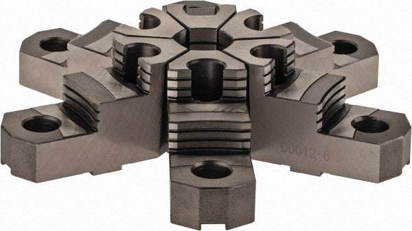 Buck Chuck Company - 12" Max Chuck Diam Compatibility, Steel Tongue & Groove Hard Lathe Top Jaws - 2" High - Strong Tooling