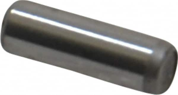 Unbrako - 1/8" Diam x 3/8" Pin Length Grade 8 Alloy Steel Oversized Dowel Pin - C 60 (Surface) & C 50-58 Hardness, 1,845 Lb Breaking Strength, 1 Beveled & 1 Rounded End - Strong Tooling