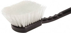 Harper Brush - 2-1/4" Bristle Length, Nylon Utility Scrub Brush - 3-1/2" x 3-1/2" Long x 3" Wide Head, 10" OAL, Easy Grip Handle, Black, Polypropylene Block - Strong Tooling