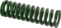 Associated Spring Raymond - 40mm Hole Diam, 20mm Rod Diam, 5" Free Length, Green Die Spring - 1887 N Max Deflection, 51mm Max Deflection, Light Duty, Chromium Alloy Steel - Strong Tooling