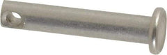 Made in USA - 3/16" Pin Diam, 1" OAL, Standard Clevis Pin - 3/32" Hole, 29/32" Usable Length, Uncoated Stainless Steel - Strong Tooling