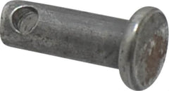 Made in USA - 3/16" Pin Diam, 1/2" OAL, Standard Clevis Pin - 3/32" Hole, 13/32" Usable Length, Uncoated Steel - Strong Tooling