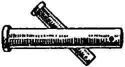 Made in USA - 3/4" Pin Diam, 3-3/4" OAL, Standard Clevis Pin - 5/32" Hole, 3-19/32" Usable Length, Zinc-Plated Steel - Strong Tooling