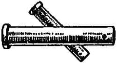 Made in USA - 3/4" Pin Diam, 3-3/4" OAL, Standard Clevis Pin - 5/32" Hole, 3-19/32" Usable Length, Zinc-Plated Steel - Strong Tooling