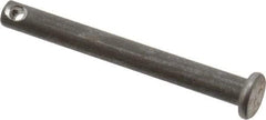 Made in USA - 3/16" Pin Diam, 1-3/4" OAL, Standard Clevis Pin - 3/32" Hole, 1-21/32" Usable Length, Uncoated Steel - Strong Tooling