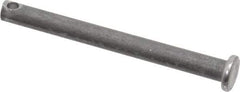 Made in USA - 3/16" Pin Diam, 2" OAL, Standard Clevis Pin - 3/32" Hole, 1-29/32" Usable Length, Uncoated Steel - Strong Tooling