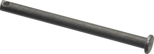 Made in USA - 3/16" Pin Diam, 2-1/2" OAL, Standard Clevis Pin - 3/32" Hole, 2-13/32" Usable Length, Uncoated Steel - Strong Tooling