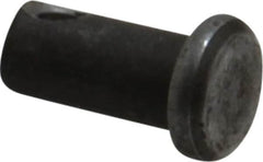 Made in USA - 1/4" Pin Diam, 1/2" OAL, Standard Clevis Pin - 3/32" Hole, 13/32" Usable Length, Uncoated Steel - Strong Tooling