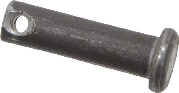 Made in USA - 1/4" Pin Diam, 7/8" OAL, Standard Clevis Pin - 3/32" Hole, 25/32" Usable Length, Uncoated Steel - Strong Tooling