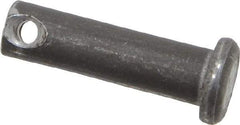 Made in USA - 1/4" Pin Diam, 7/8" OAL, Standard Clevis Pin - 3/32" Hole, 25/32" Usable Length, Uncoated Steel - Strong Tooling